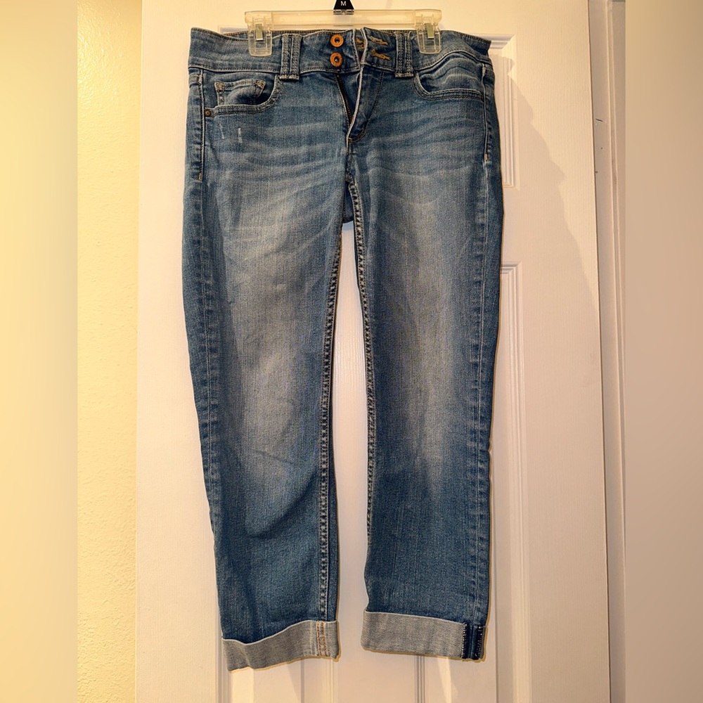 Cropped jeans -cuffed bottom size 5